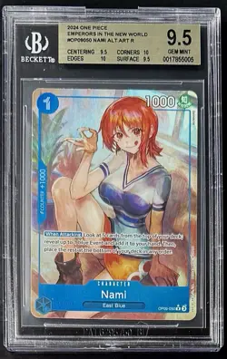 BGS 9.5 One Piece OP09-050 R* Nami Alt Art - English - Emperors in the New World - Image 1