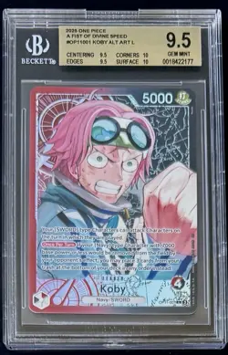 BGS 9.5 One Piece OP11-001 L* Koby Alt Art - English - Foil - Graded - Image 1