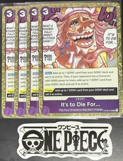 4 x One Piece OP08-076 UC It's to Die For- English - PRB02 Foil - Playset - NM/M - Image 1