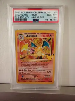 PSA 10 Charizard Celebrations Pokemon 25th Anniversary Classic Collection 4/102 - Image 1