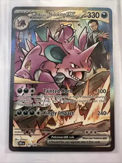 Team Rocket's Nidoking EX 233/182 SIR - Pokemon TCG Destined Rivals - Image 1