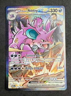 Team Rocket's Nidoking EX SIR Destined Rivals 233/182 Pokemon Card TCG NM/M - Image 1
