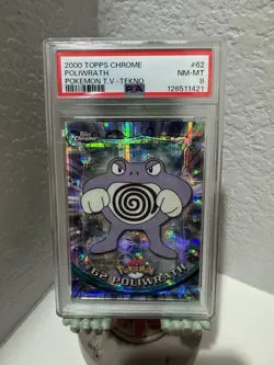 2000 Topps Chrome Poliwrath TEKNO #62 PSA 8 NM-MT - Image 1