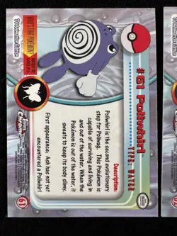 2000 Pokemon Topps Chrome Poliwrath #62 + Poliwhirl #61 - NM - Image 3