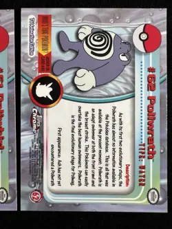 2000 Pokemon Topps Chrome Poliwrath #62 + Poliwhirl #61 - NM - Image 5