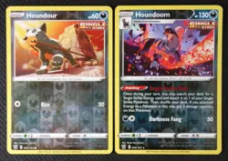 Pokemon Cards Houndour 095 Houndoom 096/163 Reverse Holo Battle Styles NM/M - Image 1