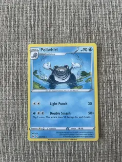Pokemon Poliwhirl Uncommon RARE Missing Ink Layer In Back Error Card 031/196 - Image 1