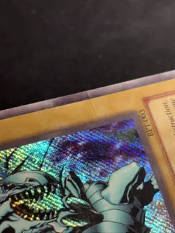 Blue Eyes White Dragon BPT-003 Yu-Gi-Oh Limited Secret Rare Card Played Damaged - Image 4