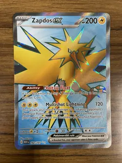 Pokemon TCG Zapdos EX Scarlet & Violet Holo Ultra Rare Card 192/165 NM - Image 1