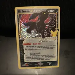 Pokemon TCG Umbreon Star Holo Card 17/17 Celebrations Classic Collection - Image 1