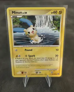 Rare Pokemon Card Minun Majestic Dawn 25/100 Diamond & Pearl - Image 1