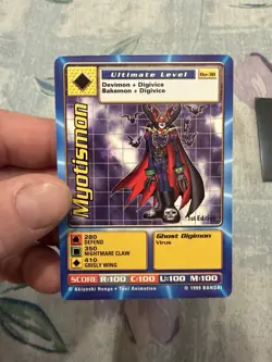 Myotismon BO-38 1st Edition Vintage Series 1 Booster Bandai Digimon Card - Image 1