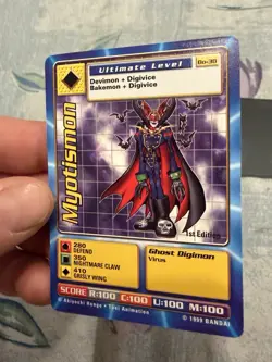 Myotismon BO-38 1st Edition Vintage Series 1 Booster Bandai Digimon Card - Image 2