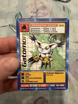 1999 Gatomon Bo-15 Series 1 Booster Digimon Card Digi-Battle Bandai TCG - Image 1