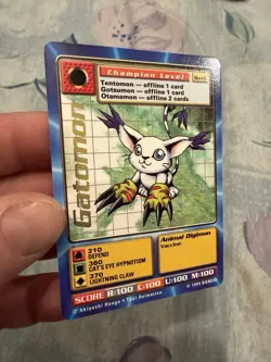 1999 Gatomon Bo-15 Series 1 Booster Digimon Card Digi-Battle Bandai TCG - Image 2