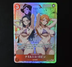 Custom Nico Robin & Nami Manga Goddess Waifu Card Foil One Piece CCG - Image 1