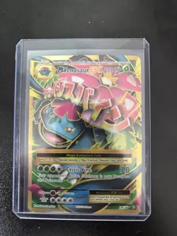 Pokemon Mega Venusaur EX Ultra Rare Full Art Holo 100/108 Evolutions Card - Image 1