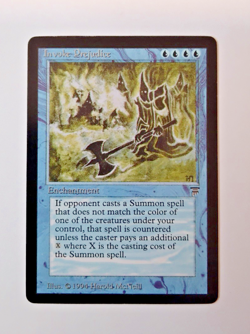 MtG Magic the Gathering Invoke Prejudic e Karte Legends EX+ ultra rare - Image 1