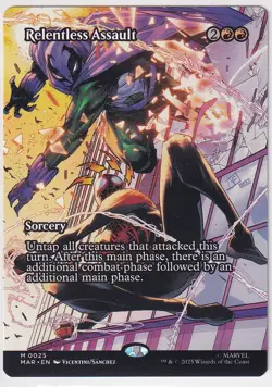 Relentless Assault (Borderless) Marvel Universe Eternal-Legal MTG Regular - Image 1