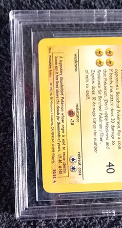 Pokemon TCG Zapdos #30 Fossil Unlimited Rare BGS 8.5 Near Mint - Image 5