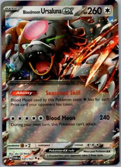 Bloodmoon Ursaluna ex 141/167 Double Rare Twilight Masquerade Pokemon Near Mint - Image 1