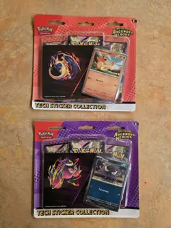 Pokemon Ascended Heroes 3 Pack Charmander and Ghastly Sticker Collection Bundle - Image 1