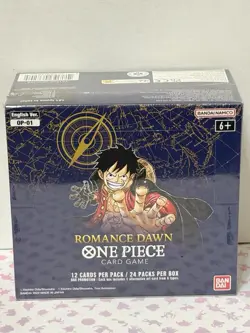 One Piece OP-01 Romance Dawn Blue Bottom Factory Sealed Booster Box - Image 1