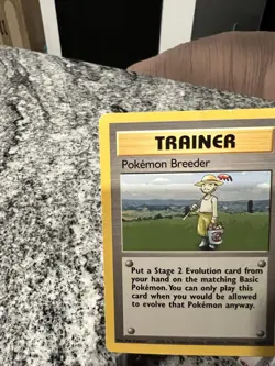 Pokemon Breeder Trainer Card 076/102 Base Set Regular Pokemon TCG - Image 2