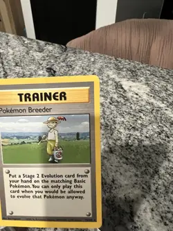 Pokemon Breeder Trainer Card 076/102 Base Set Regular Pokemon TCG - Image 3