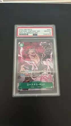 Eustass Captain Kid OP01 One Piece PSA 10 Alternate Art 2022 Japanese - Image 1