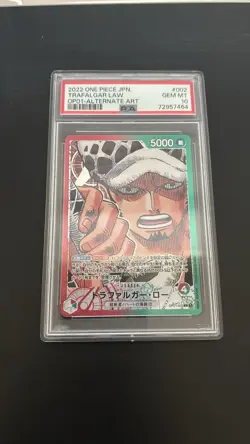 Trafalgar Law OP01 PSA 10 Alternate Art Japanese One Piece Parallel Romance Dawn - Image 1