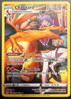 Pokemon Charizard TG03/TG30 Ultra Rare Lost Origin Trainer Gallery SWSH Full Art - Image 1