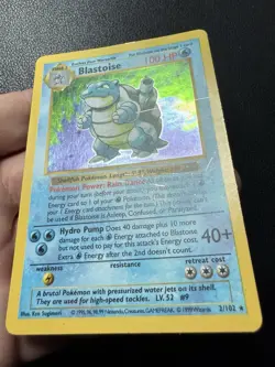 Blastoise 2/102 Holo Shadowless 1999 Base Set Pokemon Card TCG SLIGHT CREASE - Image 5