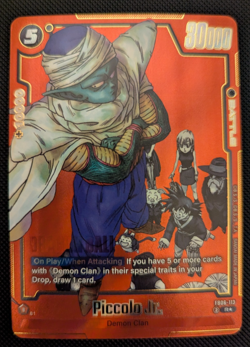 (Piccolo Jr) FB06-113 Alt Art SB01 Dragon Ball Super card Manga Red Fusion World - Image 1