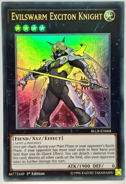 BLLR-EN068 Evilswarm Exciton Knight - Ultra Rare 1st Ed Near Mint YuGiOh Card - Image 1