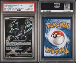 Pokemon 151 Signed/Autographed MewTwo Card (Jay Goede) PSA Graded - Image 5