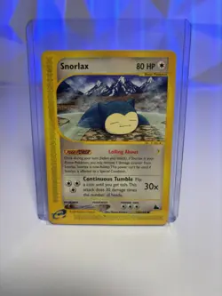 Pokemon Snorlax Aquapolis English 100/144 TCG Card Skridge set 2003 Non Holo - Image 1