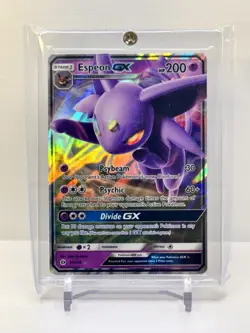 Espeon GX - 61/149 - Sun Moon Base Set Pokemon TCG Ultra Rare HOLO Card NM/M - Image 1