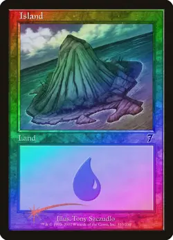 Island (335) FOIL 7th Edition HEAVILY PLD Basic Land MAGIC MTG CARD ABUGames - Image 1