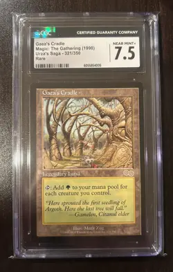 Gaea's Cradle CGC 7.5 Urza's Saga MTG Magic the Gathering Graded - Image 1