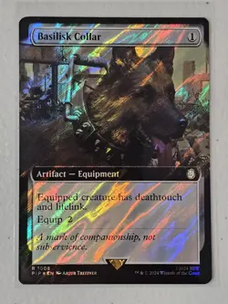 MTG Basilisk Collar (Extended Art) (Surge Foil) R 1008 Universes Beyond: Fallout - Image 1
