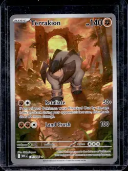 2025 Pokemon SV White Flare WHT EN Terrakion Illustration Rare #135/086 - Image 1