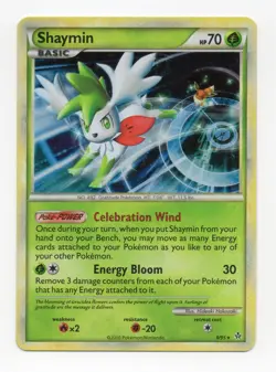 Pokemon TCG Shaymin Unleashed Holo Card 8/95 NM - Image 1