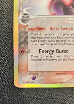 Pokemon Mewtwo 12/113 EX Delta Species Stamped Holo Near Mint - Image 3