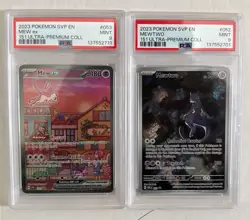Pokemon TCG 151 UPC Promo Set Mew SVP053 Mewtwo SVP052 PSA 9 - Image 1