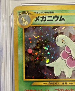 CGC 10 PRISTINE Meganium 1999 Japanese Pokemon Neo Premium File Promo Holo #154 - Image 3