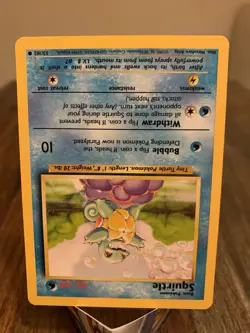 Pokemon Squirtle TCG Base Set Unlimited Common Card 63/102 LP Condition - Image 2