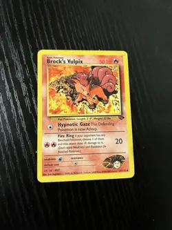 Pokemon TCG Brock's Vulpix 37/132 W Stamp Promo Gym Challenge WOTC VLP+ - Image 1