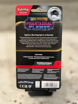 (1x) Pokemon: TCG Phantasmal Flames Whimsicott Blister Booster Pack Coin -Sealed - Image 2
