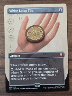 ~ White Lotus Tile (Borderless) ~ NM Foil ~ MTG: Avatar ~ MTG ~ - Image 1